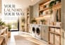 create 3d laundry room design and interior render for beautiful home